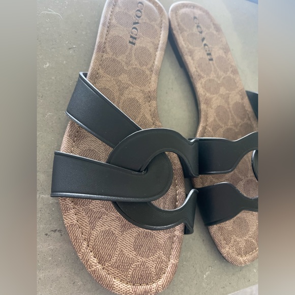 NEW Coach Essie Sandal in black leather - Picture 7 of 10